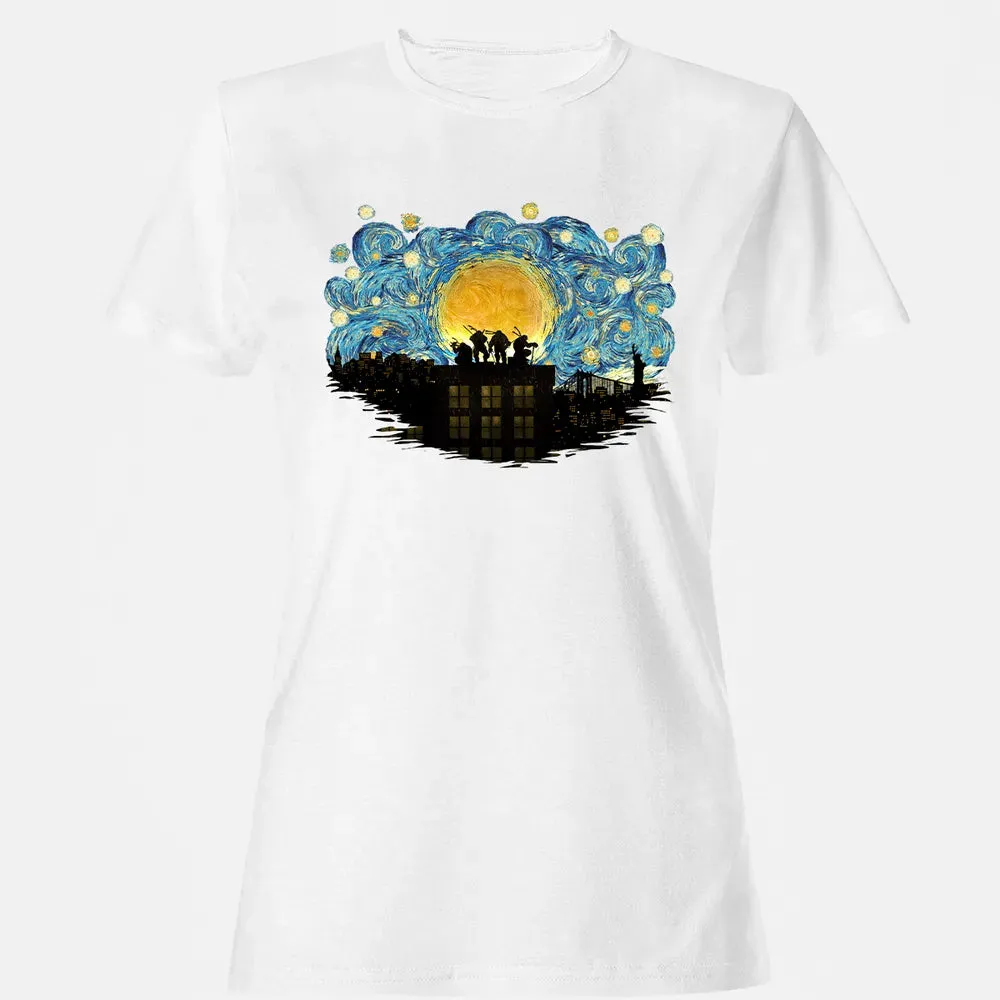 TMNT Starry Night Women's T-shirt - 16
