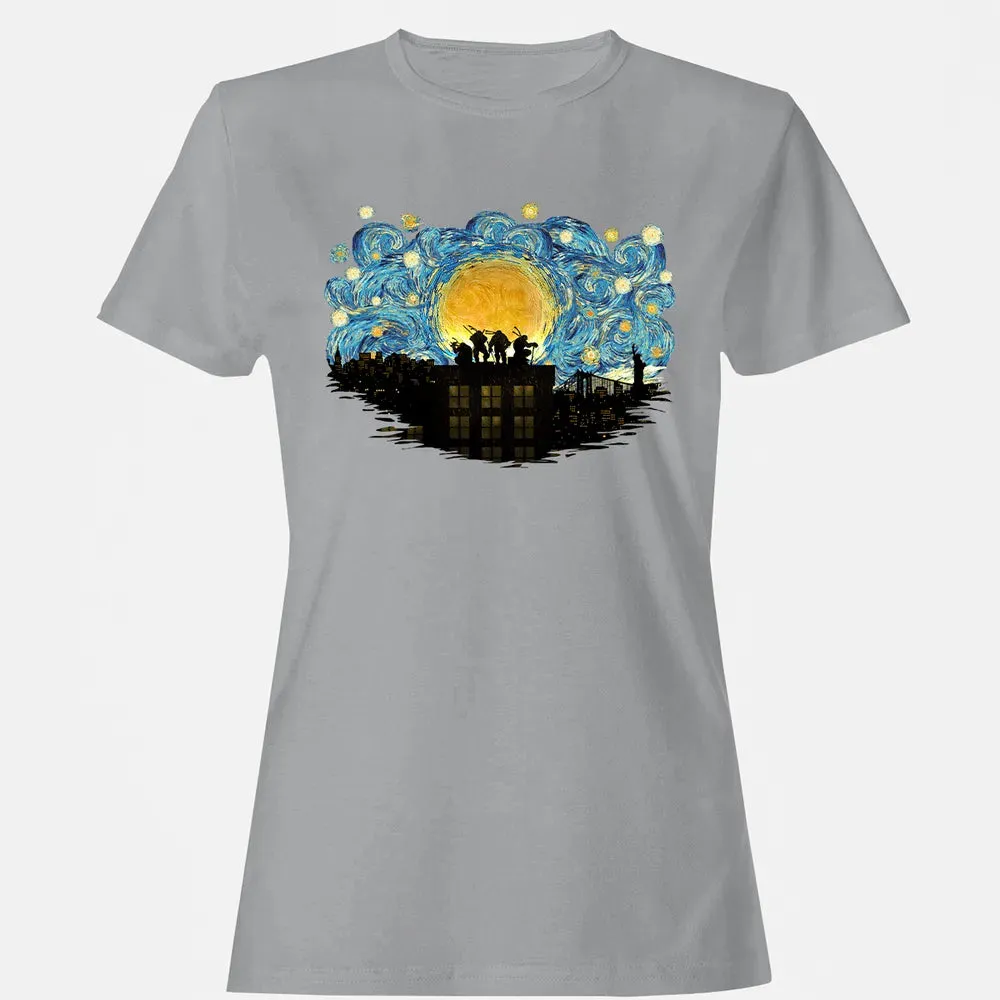 TMNT Starry Night Women's T-shirt - 15