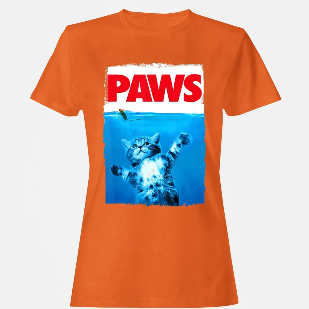 Paws Cat and Mouse Top, Cute Funny Cat Lover Parody Top Women's T-shirt - 11