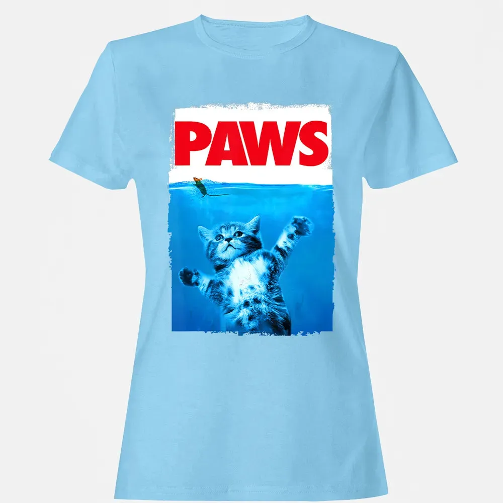 Paws Cat and Mouse Top, Cute Funny Cat Lover Parody Top Women's T-shirt - 8