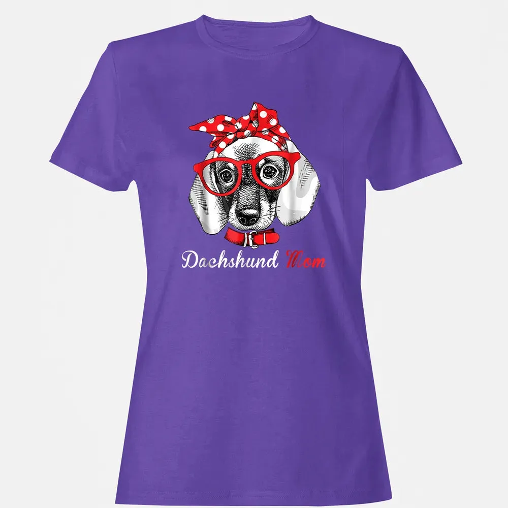 Dachshund Mom  for Doxie Wiener Lovers Mothers Day Gift Women's T-shirt - 12