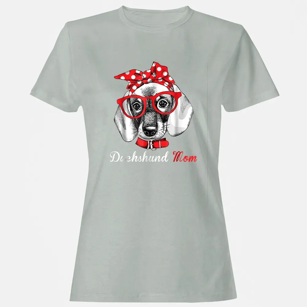 Dachshund Mom  for Doxie Wiener Lovers Mothers Day Gift Women's T-shirt - 2