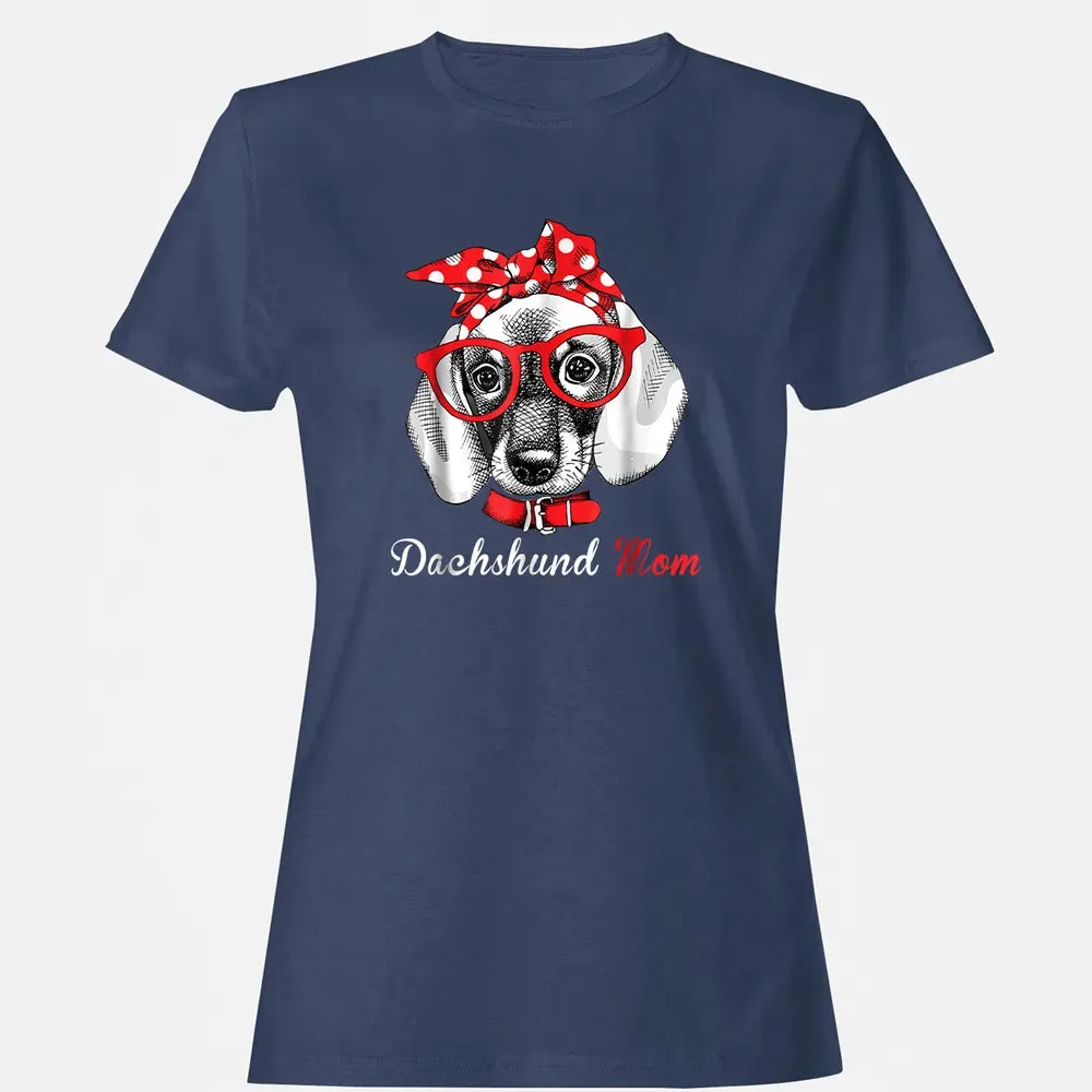 Dachshund Mom  for Doxie Wiener Lovers Mothers Day Gift Women's T-shirt - 10