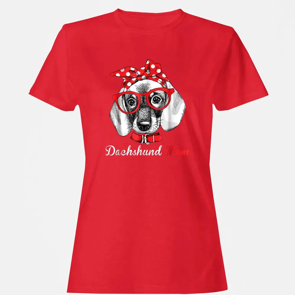Dachshund Mom  for Doxie Wiener Lovers Mothers Day Gift Women's T-shirt - 13