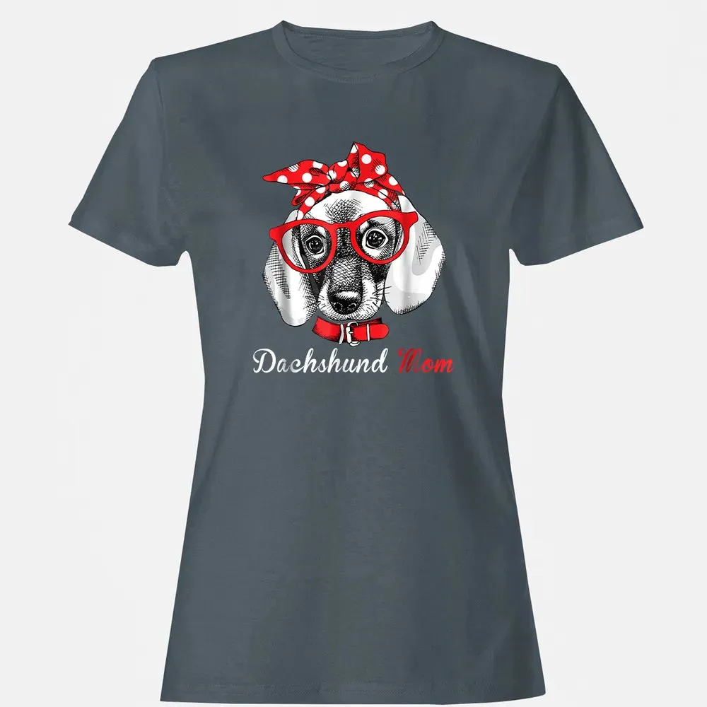Dachshund Mom  for Doxie Wiener Lovers Mothers Day Gift Women's T-shirt - 3
