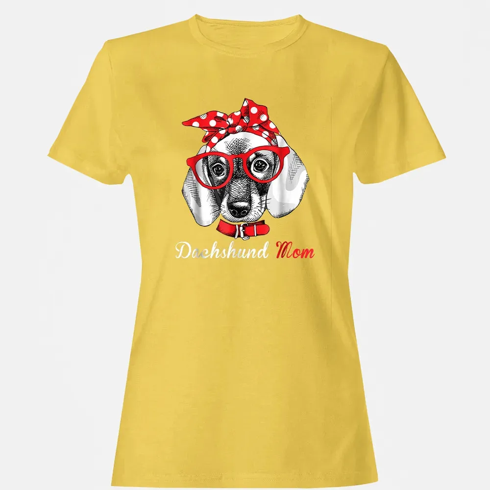 Dachshund Mom  for Doxie Wiener Lovers Mothers Day Gift Women's T-shirt - 4