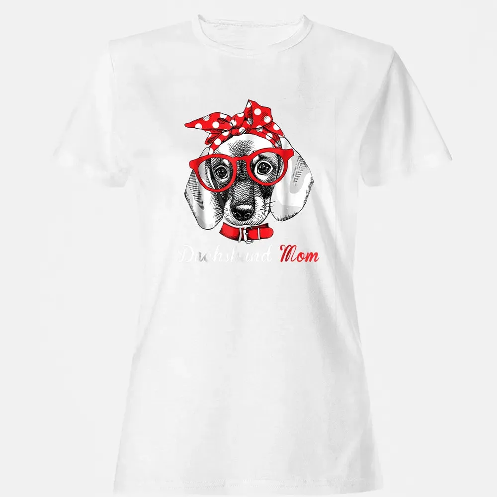 Dachshund Mom  for Doxie Wiener Lovers Mothers Day Gift Women's T-shirt - 16