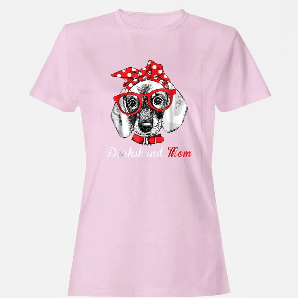 Dachshund Mom  for Doxie Wiener Lovers Mothers Day Gift Women's T-shirt - 9