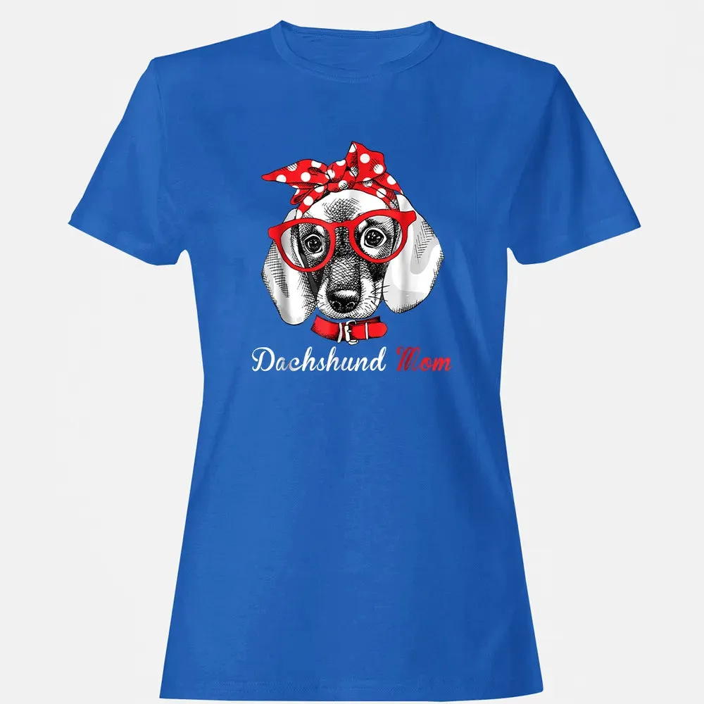 Dachshund Mom  for Doxie Wiener Lovers Mothers Day Gift Women's T-shirt - 14