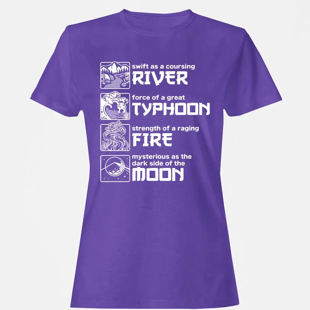 River Typhoon Fire Moon Women's T-shirt - 12