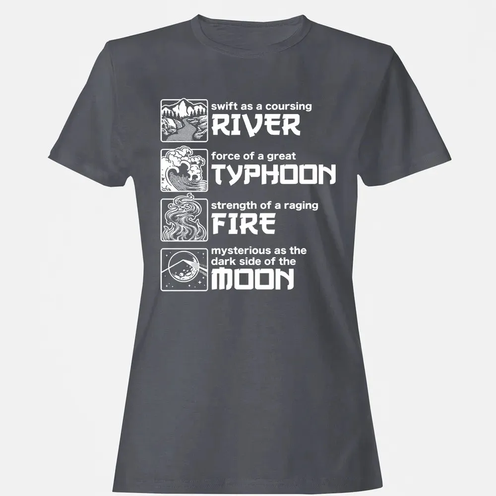 River Typhoon Fire Moon Women's T-shirt - 5