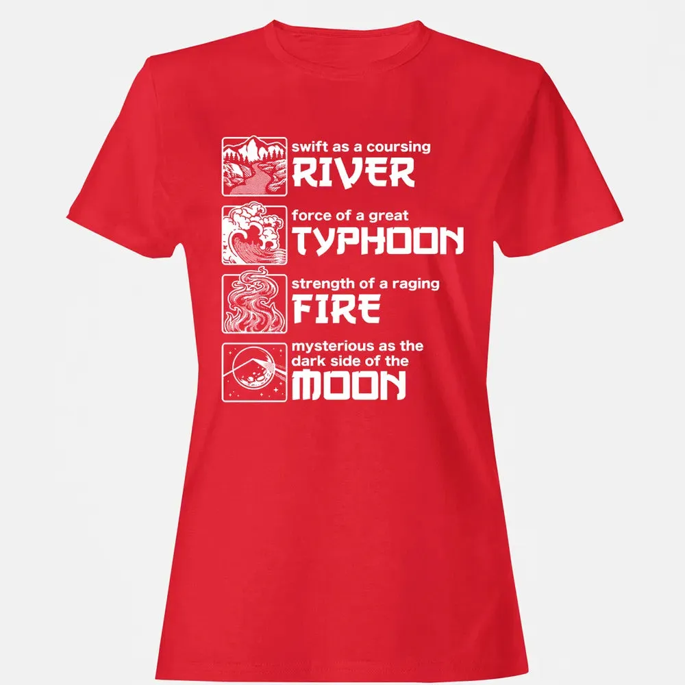 River Typhoon Fire Moon Women's T-shirt - 13
