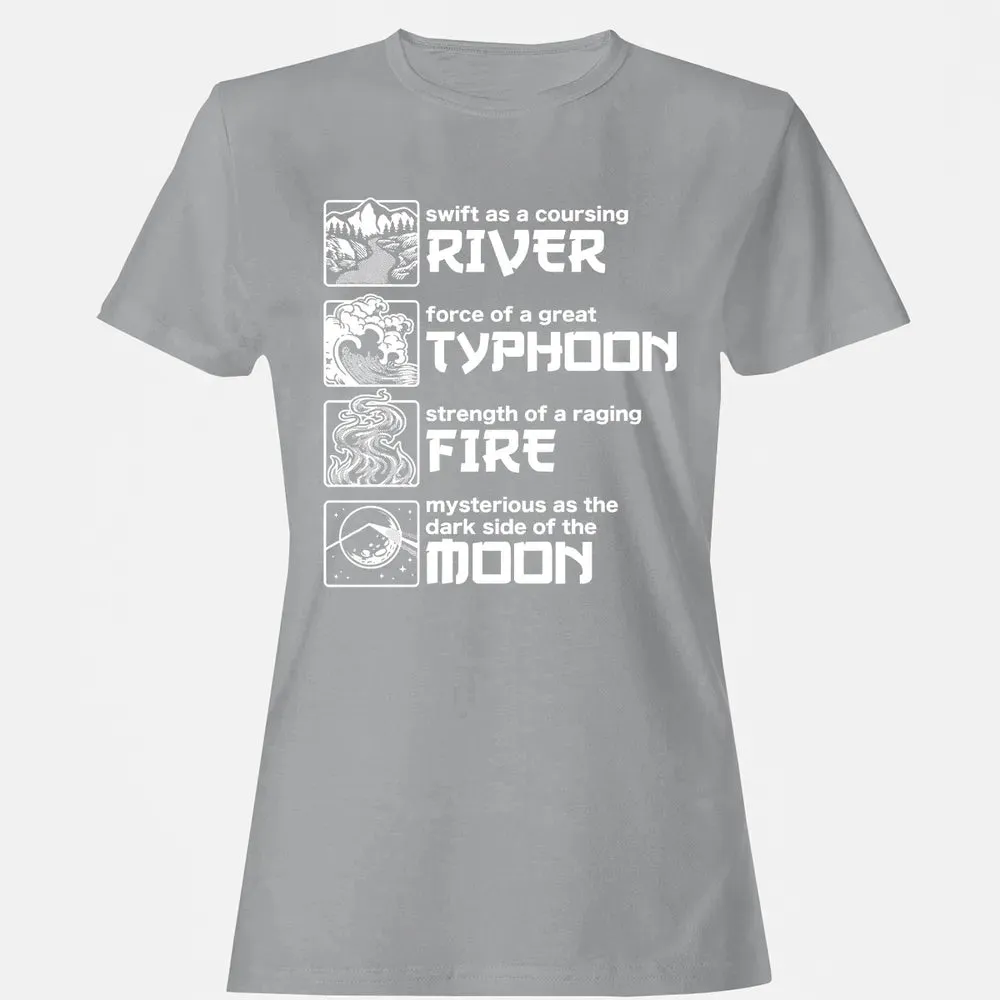 River Typhoon Fire Moon Women's T-shirt - 15