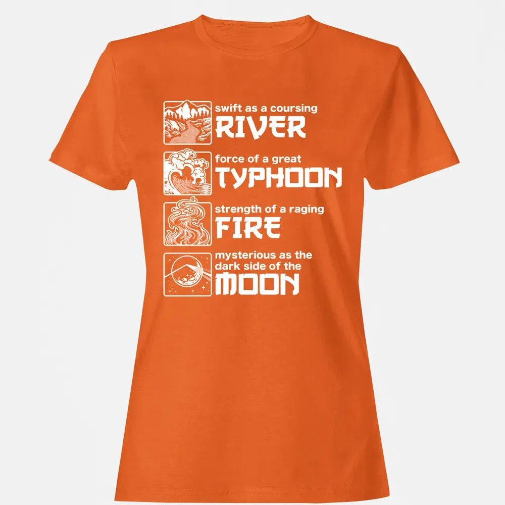 River Typhoon Fire Moon Women's T-shirt - 11