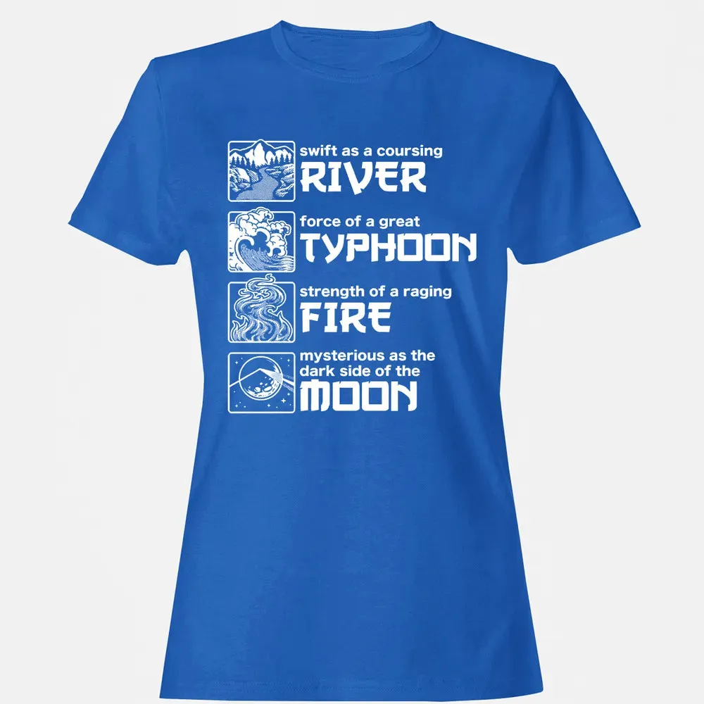 River Typhoon Fire Moon Women's T-shirt - 14