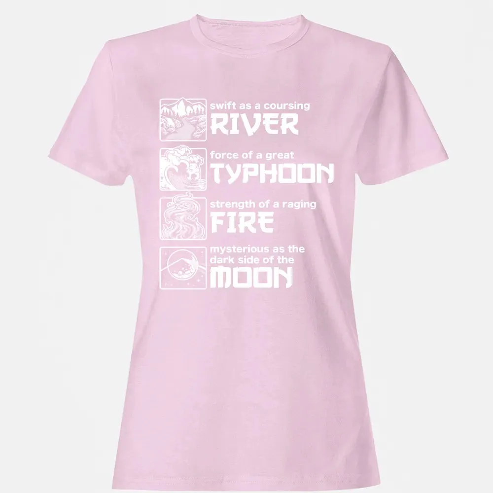River Typhoon Fire Moon Women's T-shirt - 9