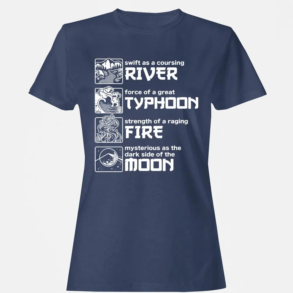 River Typhoon Fire Moon Women's T-shirt - 10