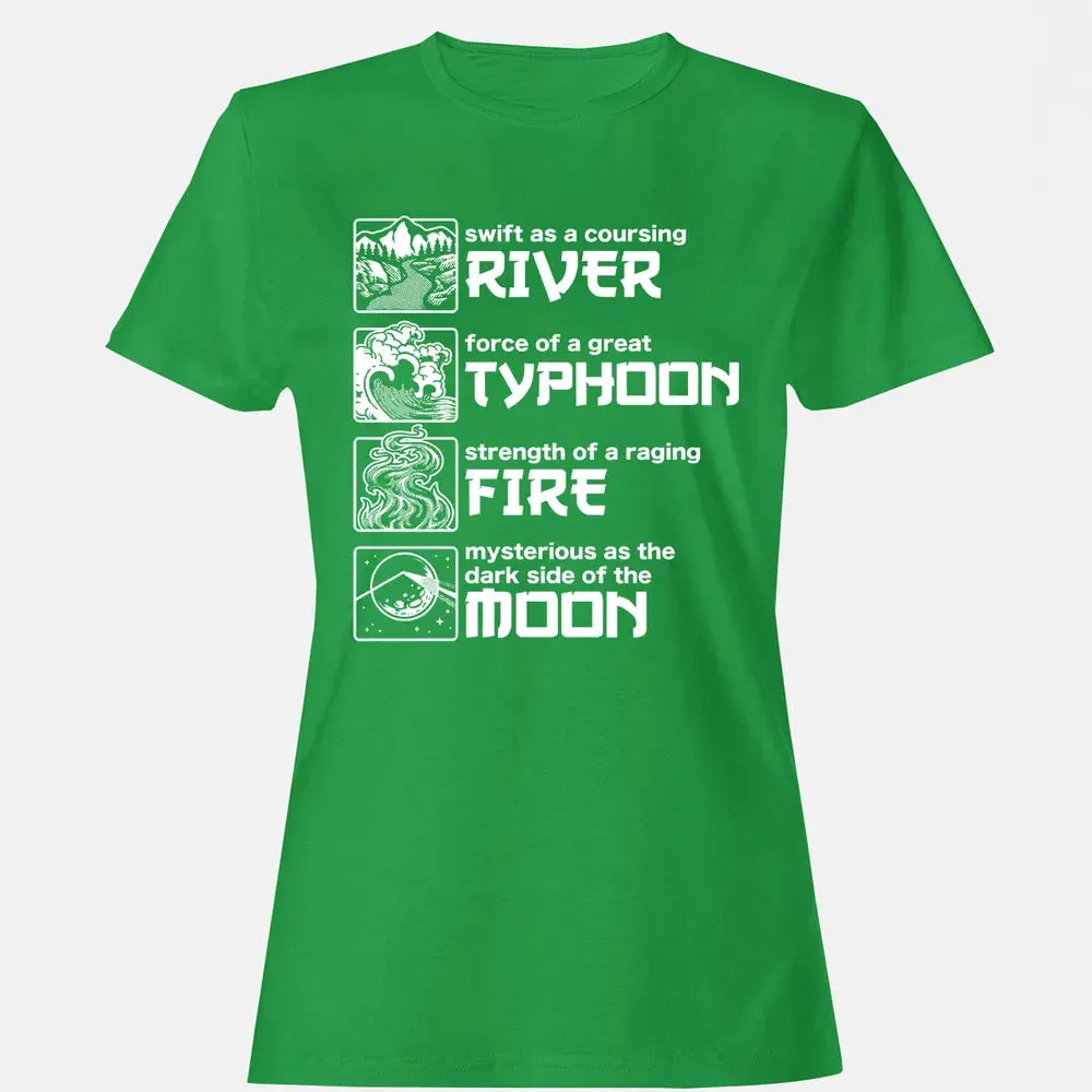 River Typhoon Fire Moon Women's T-shirt - 7