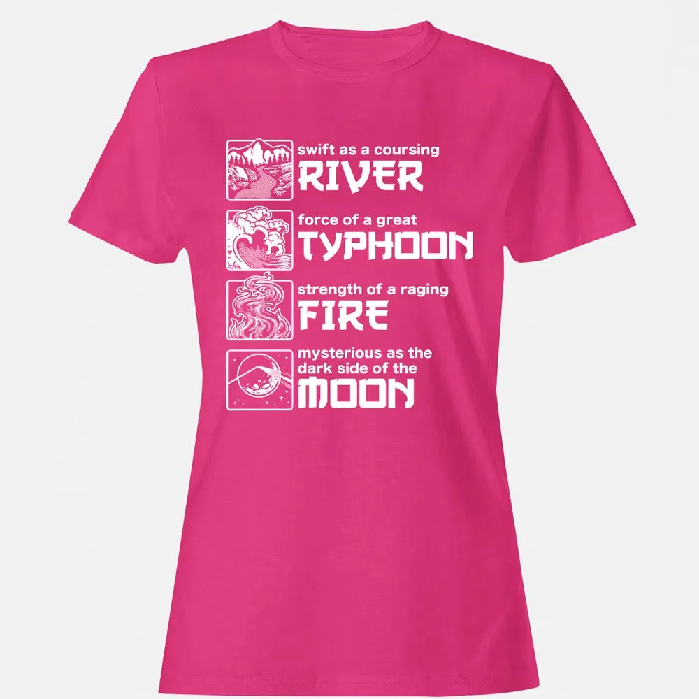 River Typhoon Fire Moon Women's T-shirt - 6