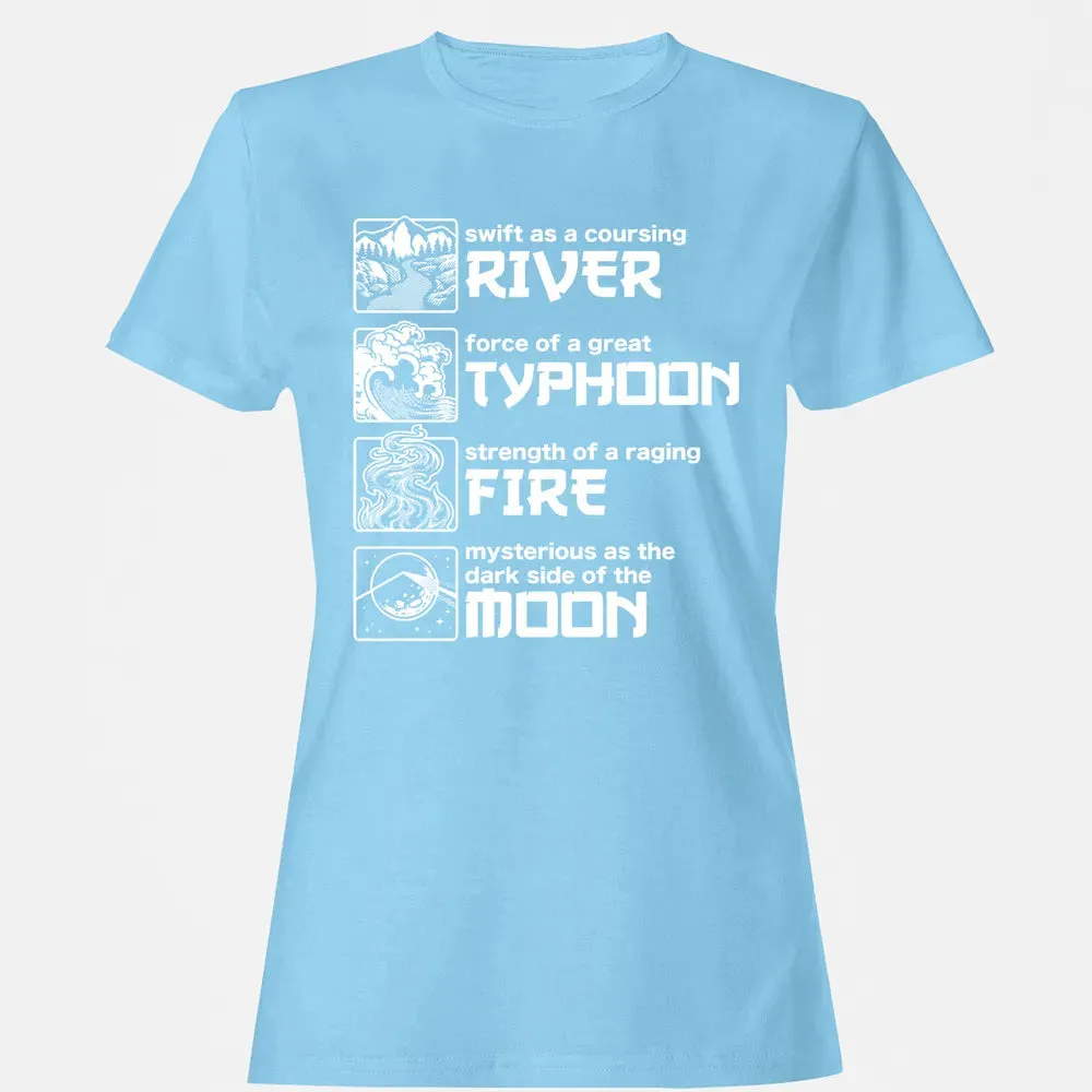 River Typhoon Fire Moon Women's T-shirt - 8