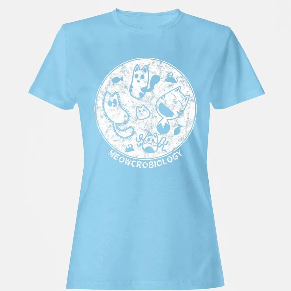 Cute Cat Distressed Bacteria Microbiology Science Women's T-shirt - 8