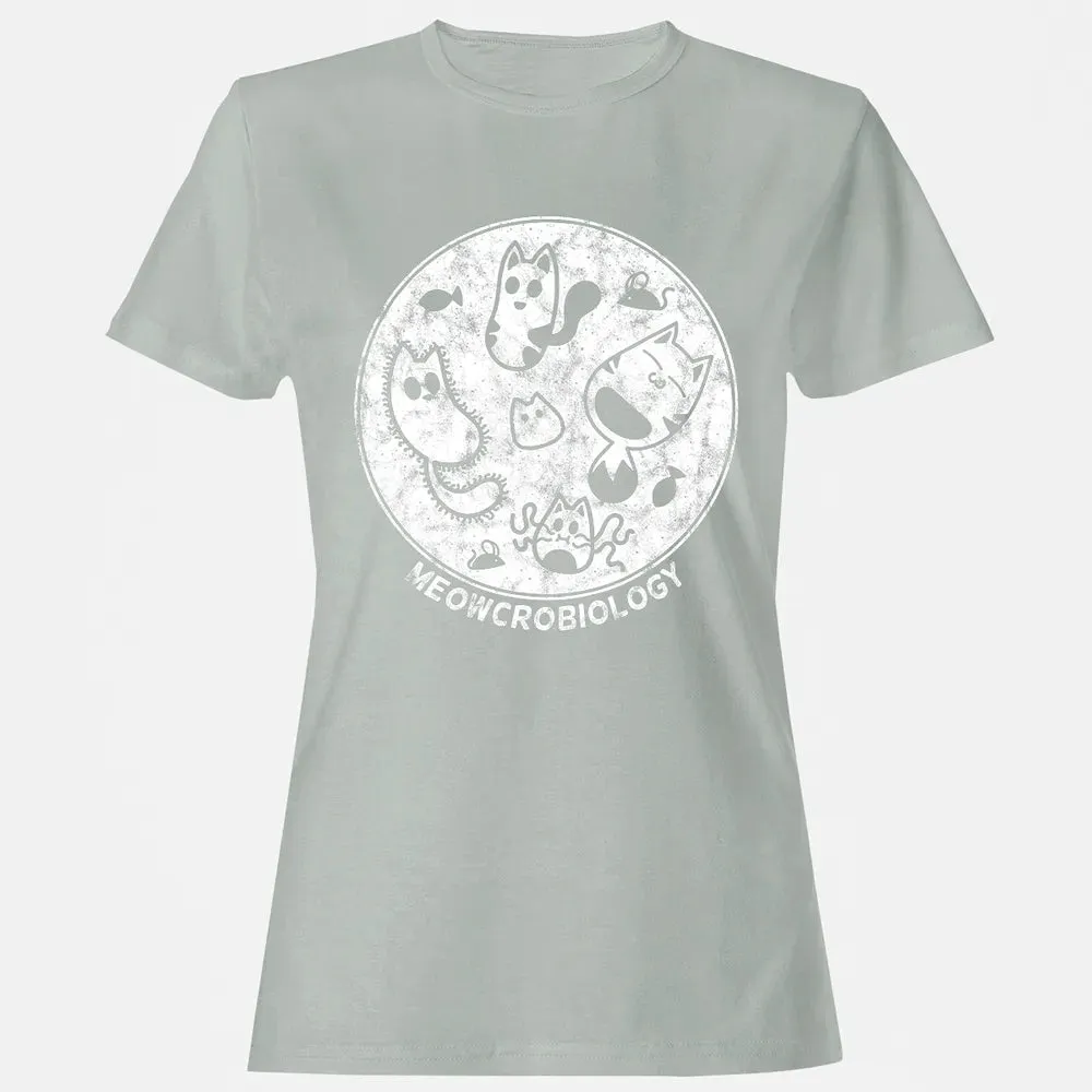 Cute Cat Distressed Bacteria Microbiology Science Women's T-shirt - 2