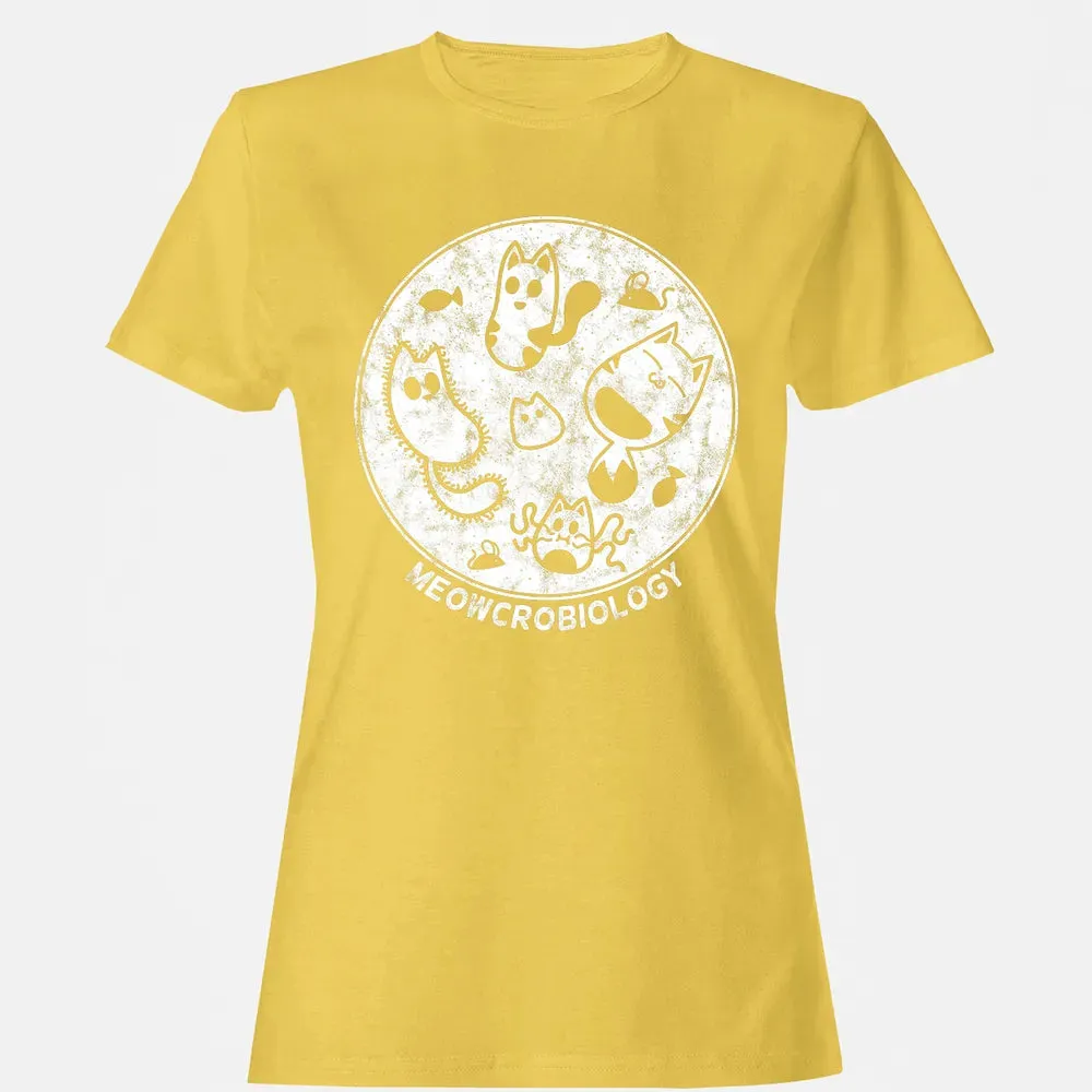 Cute Cat Distressed Bacteria Microbiology Science Women's T-shirt - 4