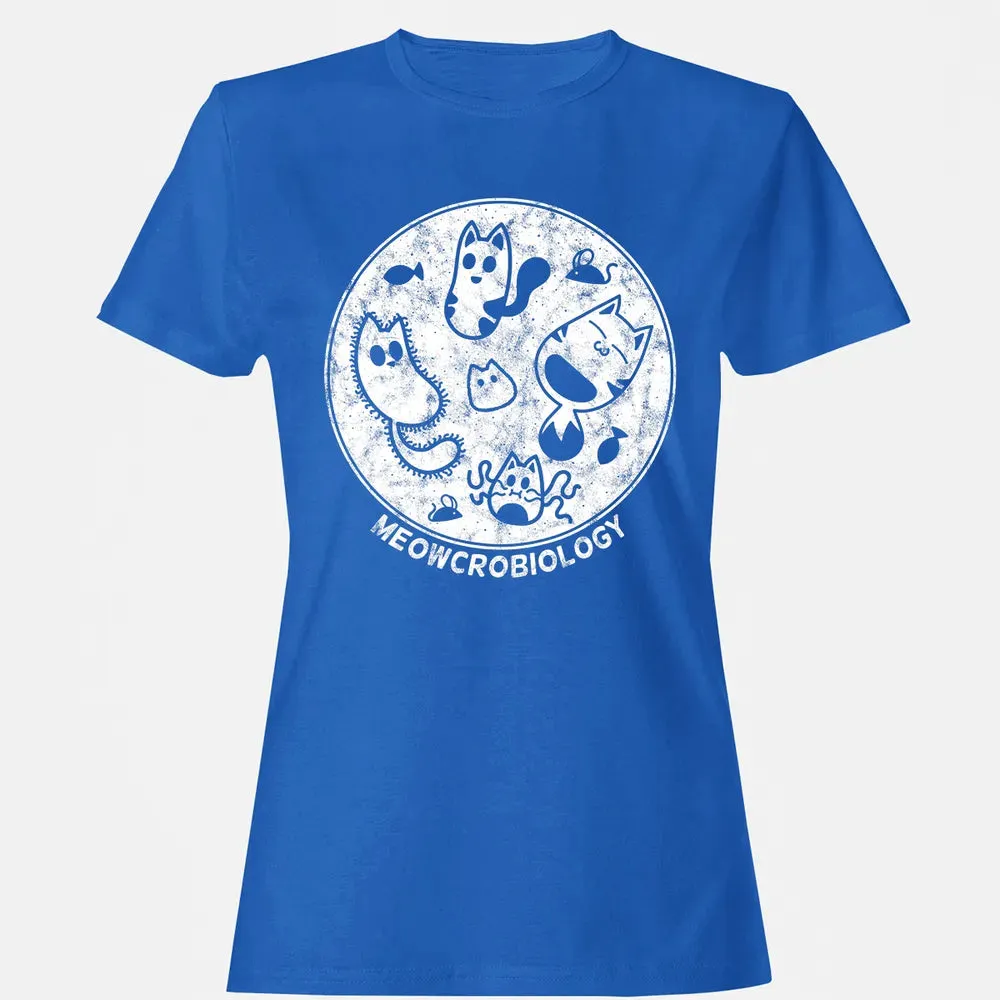 Cute Cat Distressed Bacteria Microbiology Science Women's T-shirt - 14
