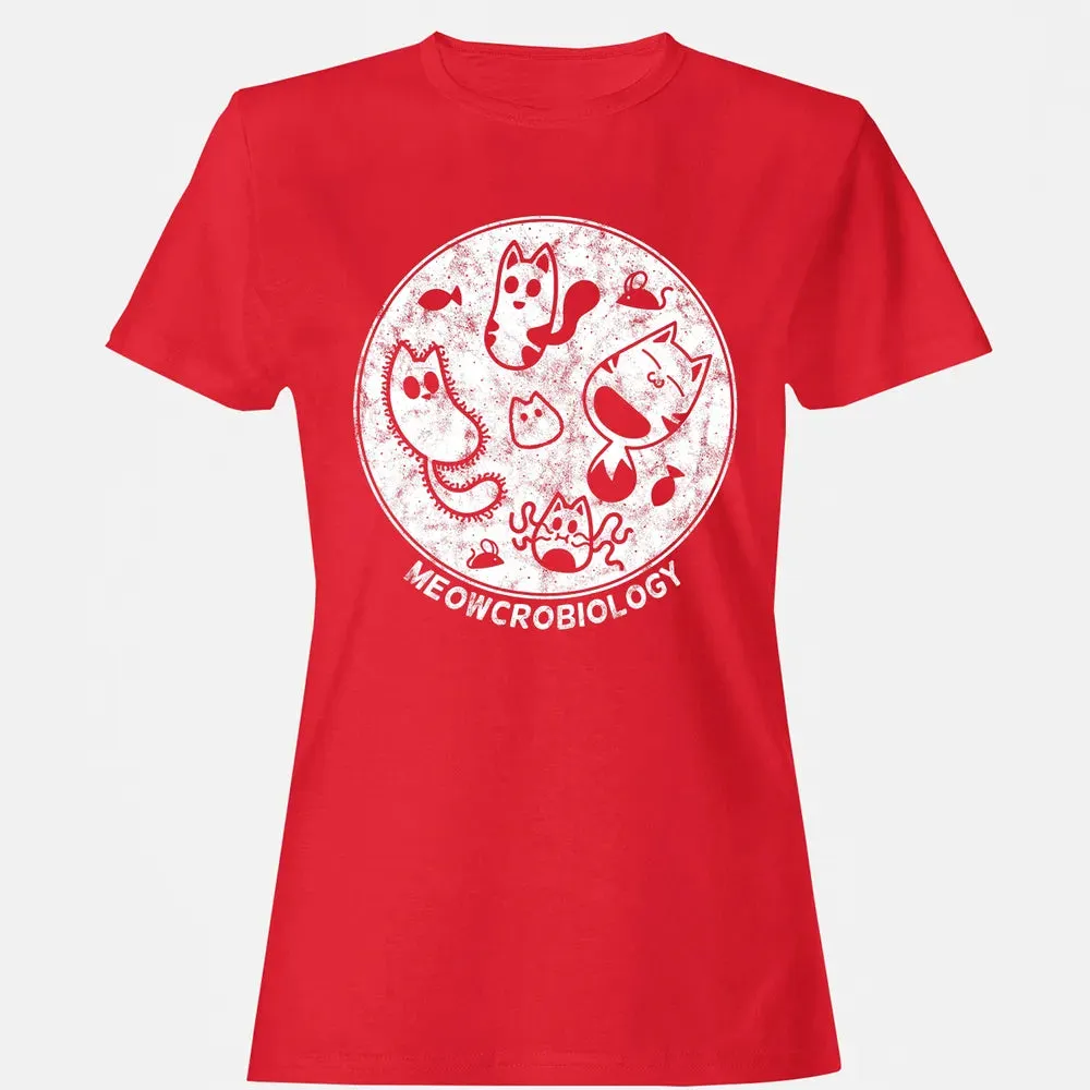 Cute Cat Distressed Bacteria Microbiology Science Women's T-shirt - 13