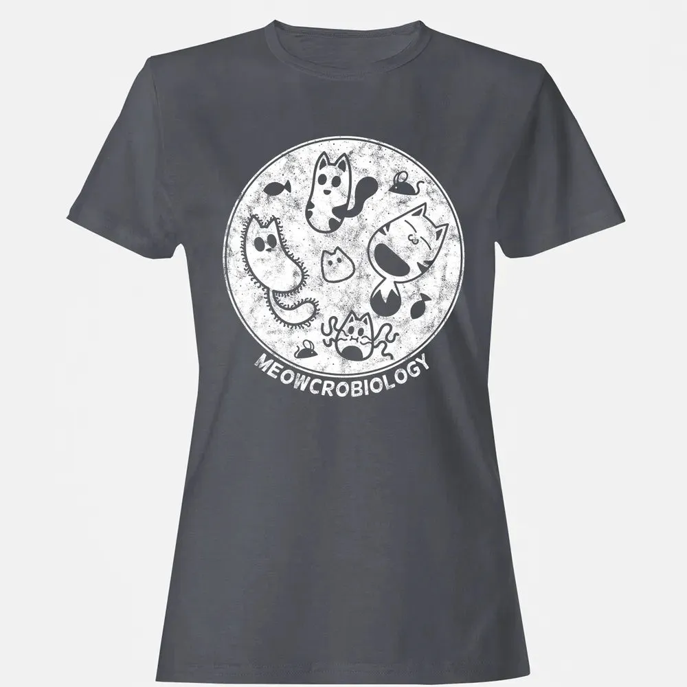 Cute Cat Distressed Bacteria Microbiology Science Women's T-shirt - 5