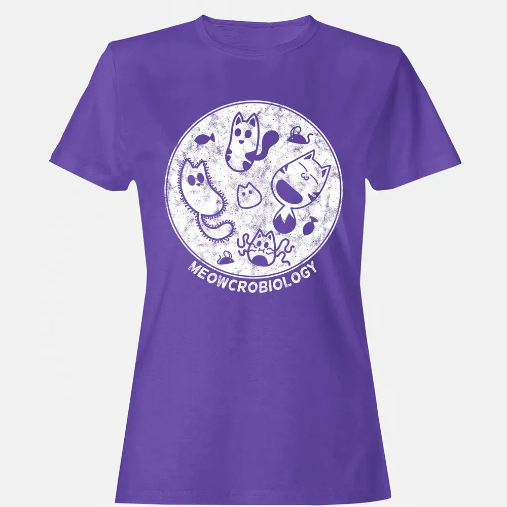 Cute Cat Distressed Bacteria Microbiology Science Women's T-shirt - 12