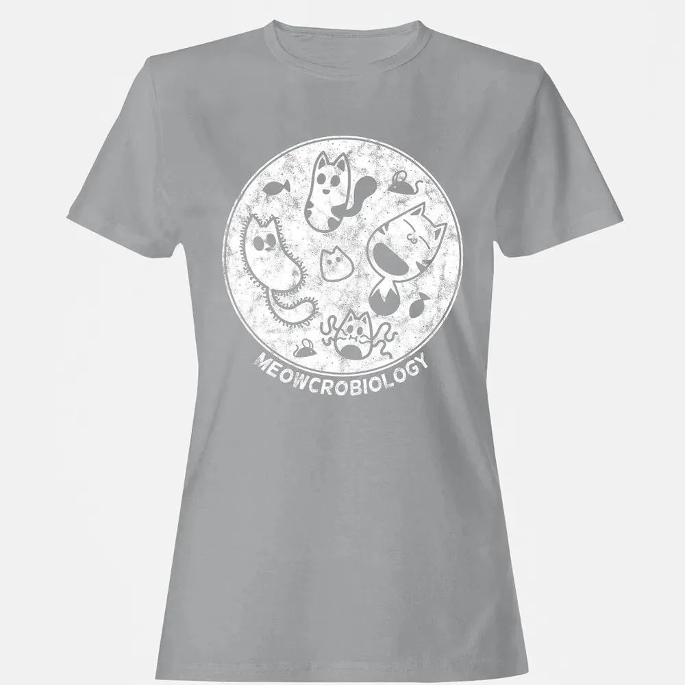 Cute Cat Distressed Bacteria Microbiology Science Women's T-shirt - 15