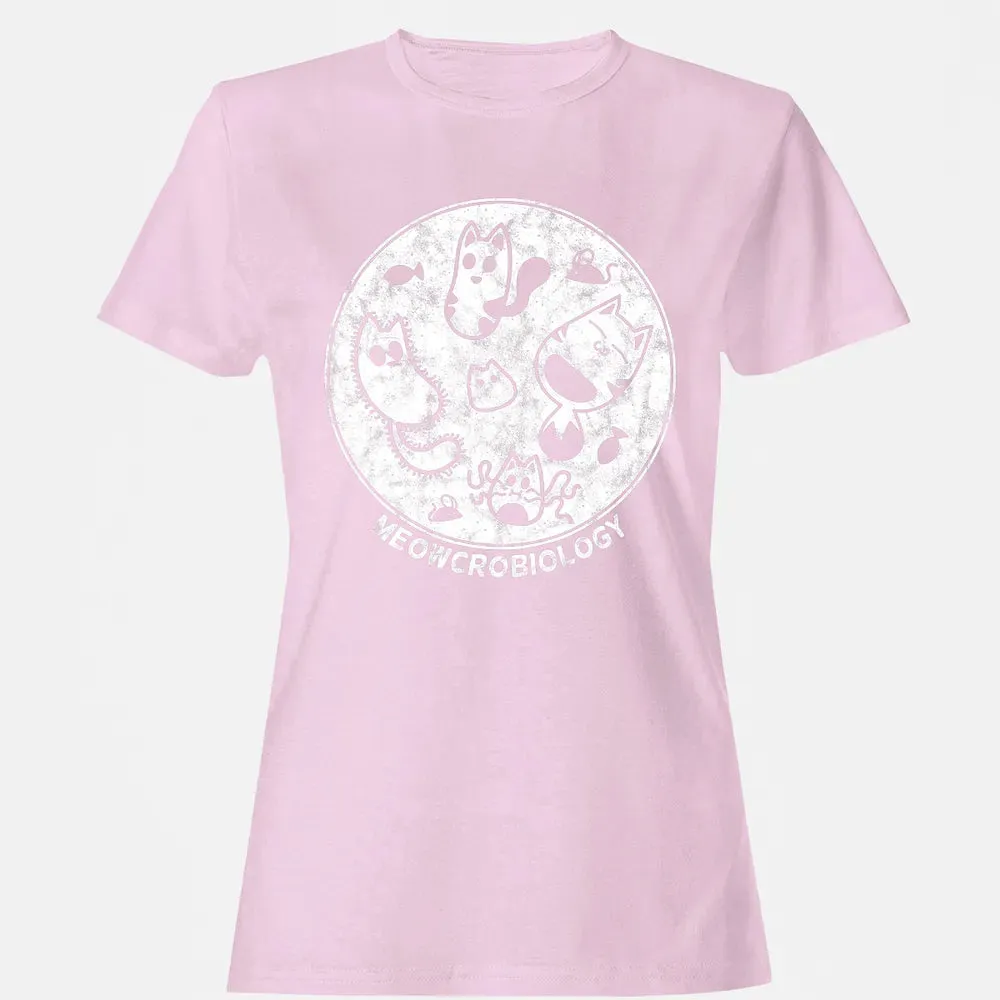 Cute Cat Distressed Bacteria Microbiology Science Women's T-shirt - 9