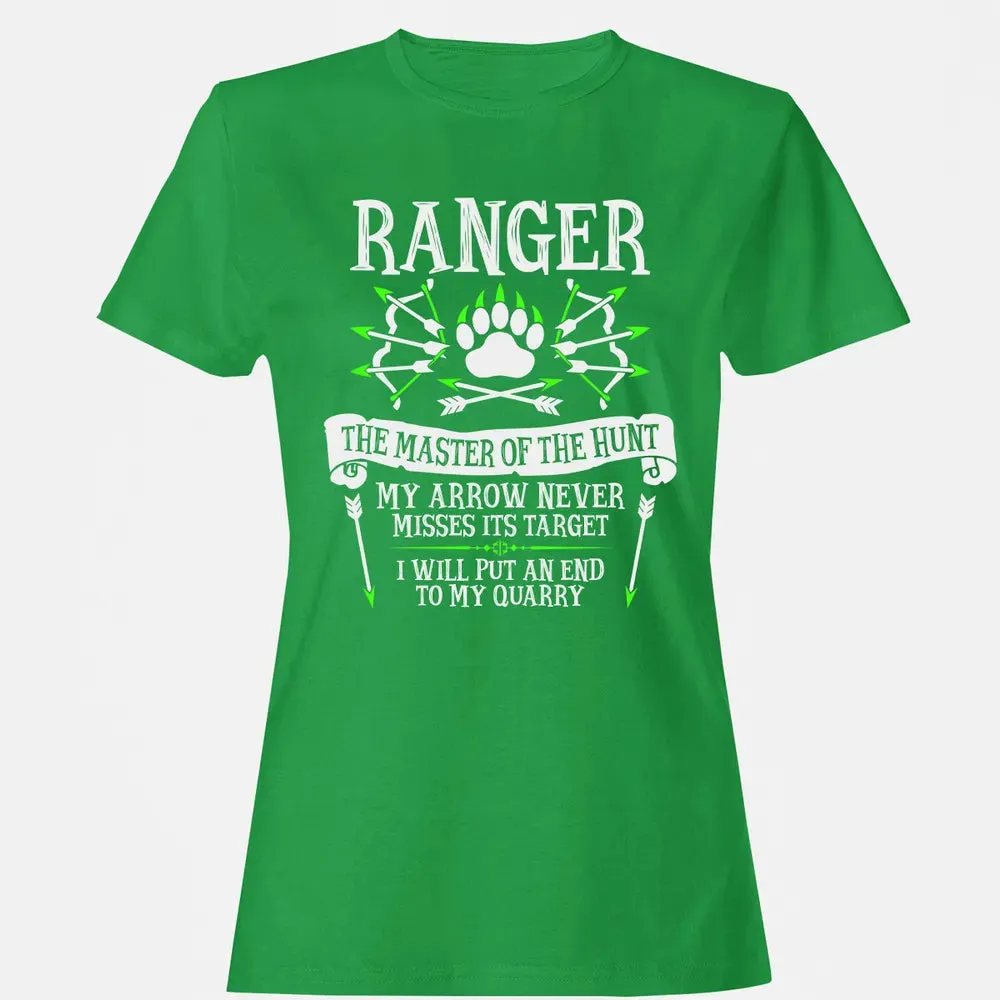 RANGER, The Master of the Hunt (White Text) Women's T-shirt - 7
