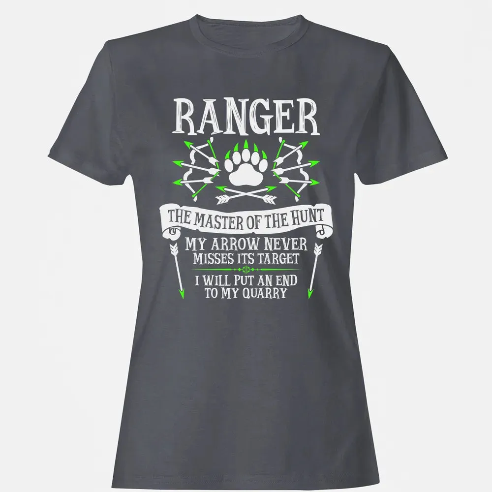 RANGER, The Master of the Hunt (White Text) Women's T-shirt - 5