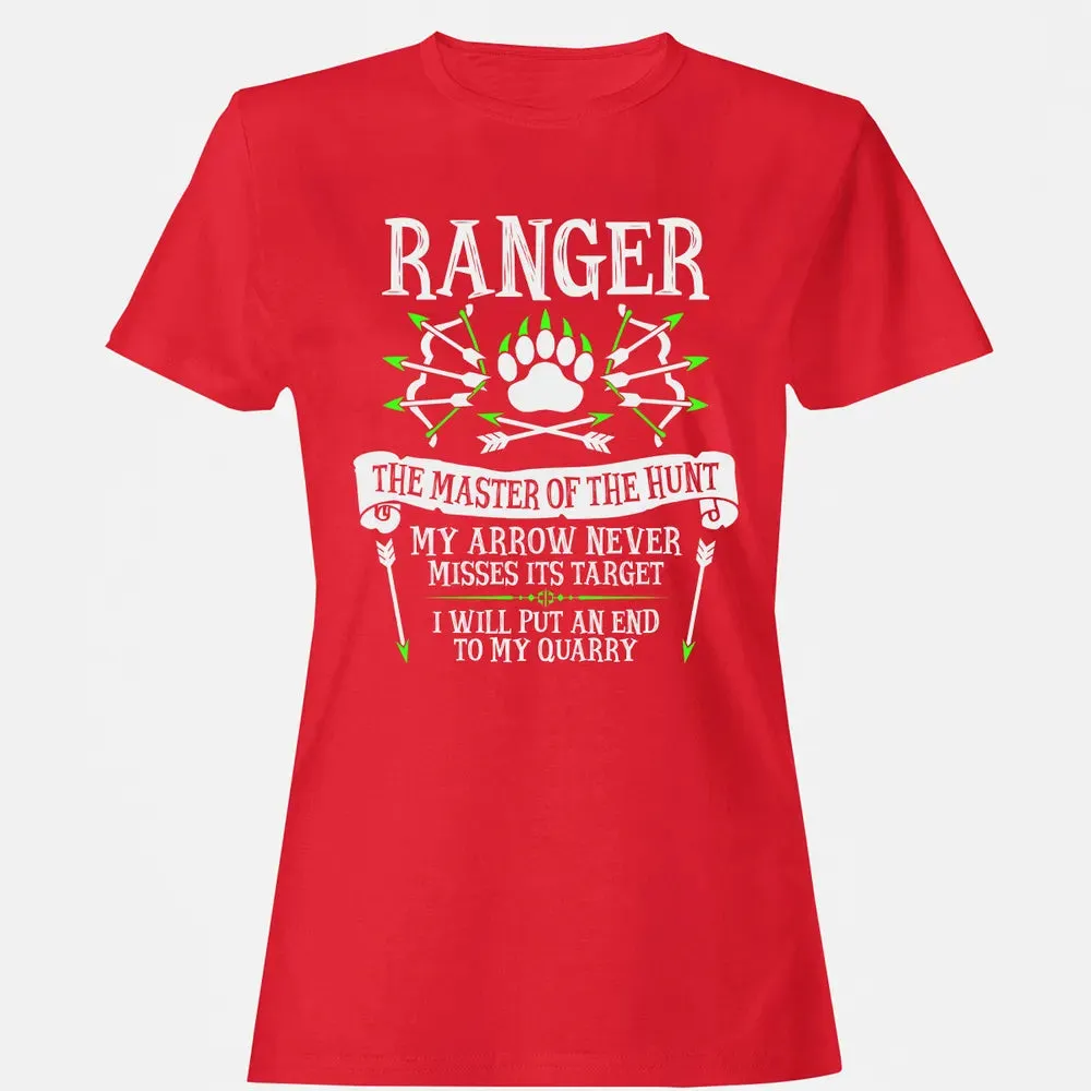 RANGER, The Master of the Hunt (White Text) Women's T-shirt - 13