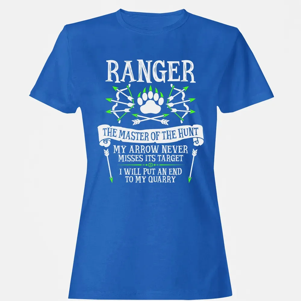 RANGER, The Master of the Hunt (White Text) Women's T-shirt - 14
