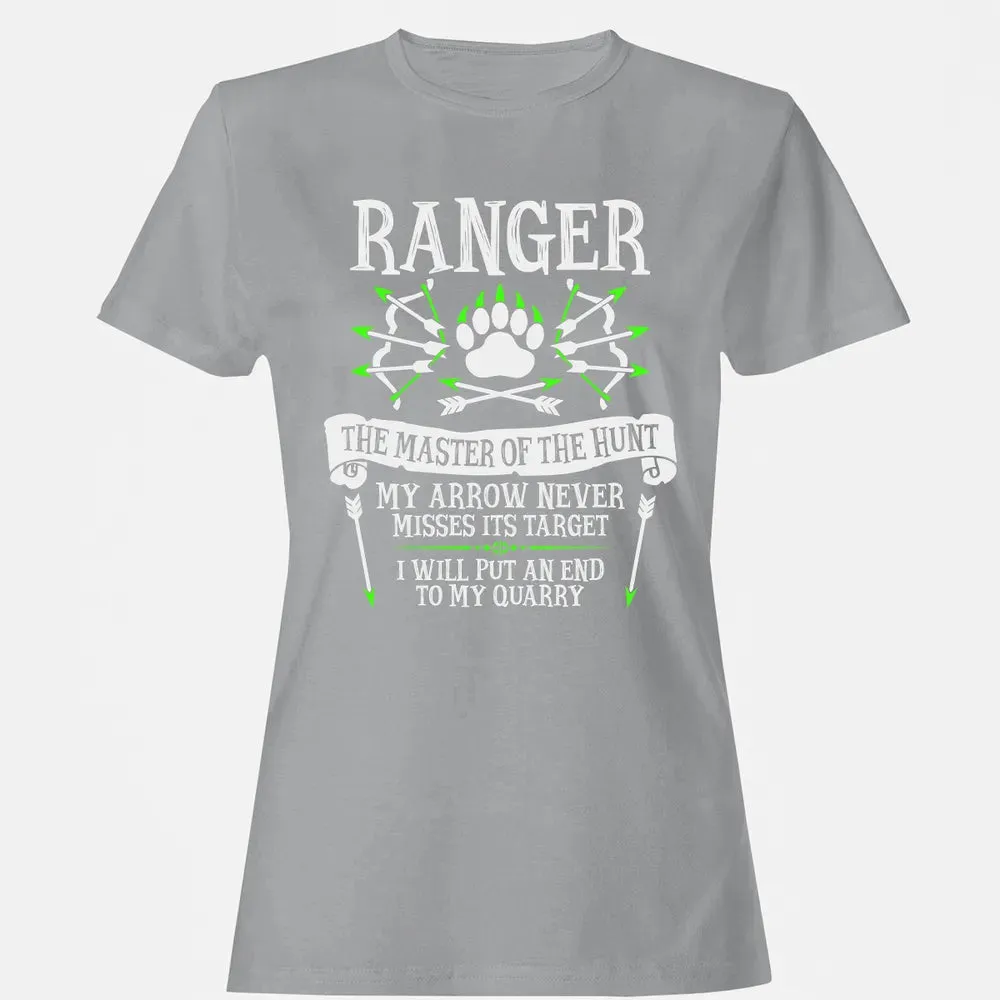 RANGER, The Master of the Hunt (White Text) Women's T-shirt - 15