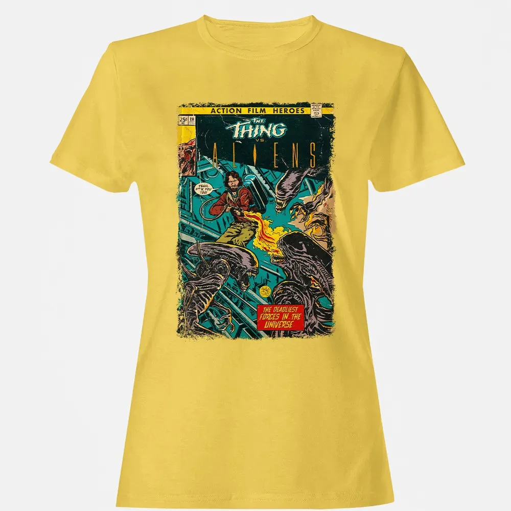 The Thing vs Aliens Women's T-shirt - 4