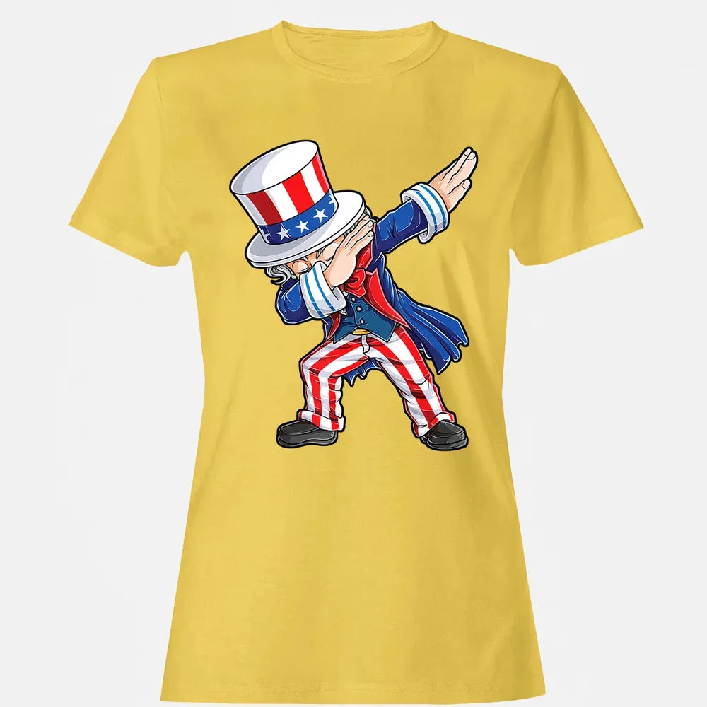 Dabbing Uncle Sam  4th of July Kids Boys Men Gifts Women's T-shirt - 4