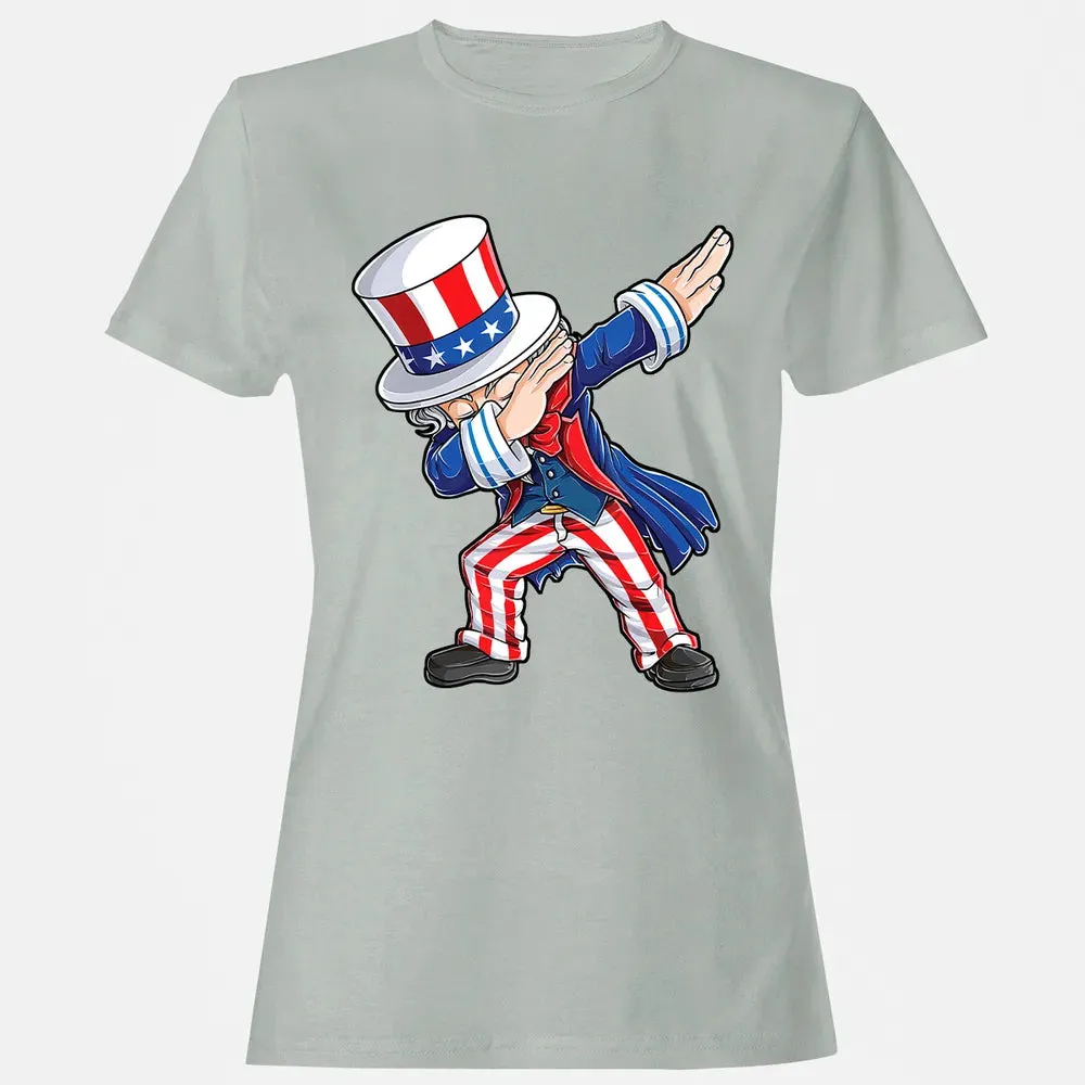 Dabbing Uncle Sam  4th of July Kids Boys Men Gifts Women's T-shirt - 2