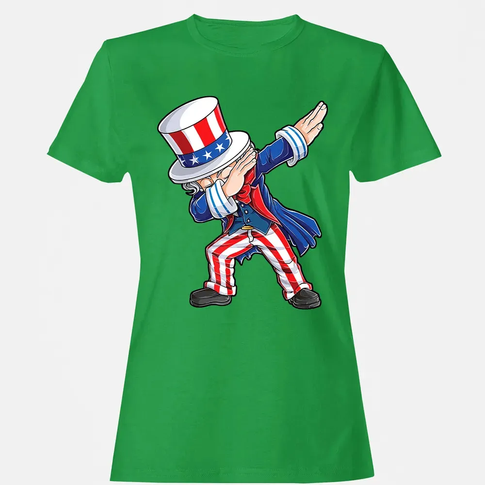 Dabbing Uncle Sam  4th of July Kids Boys Men Gifts Women's T-shirt - 7