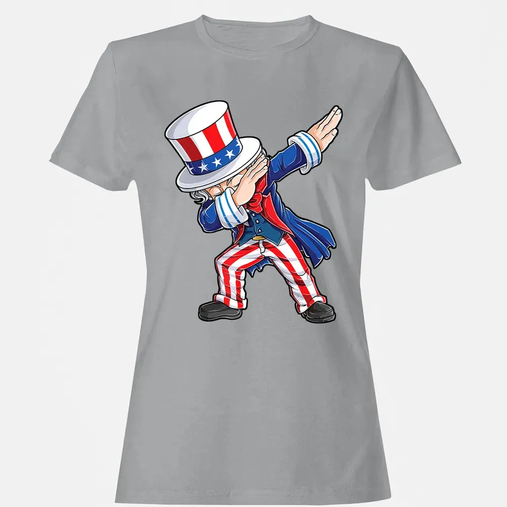 Dabbing Uncle Sam  4th of July Kids Boys Men Gifts Women's T-shirt - 15
