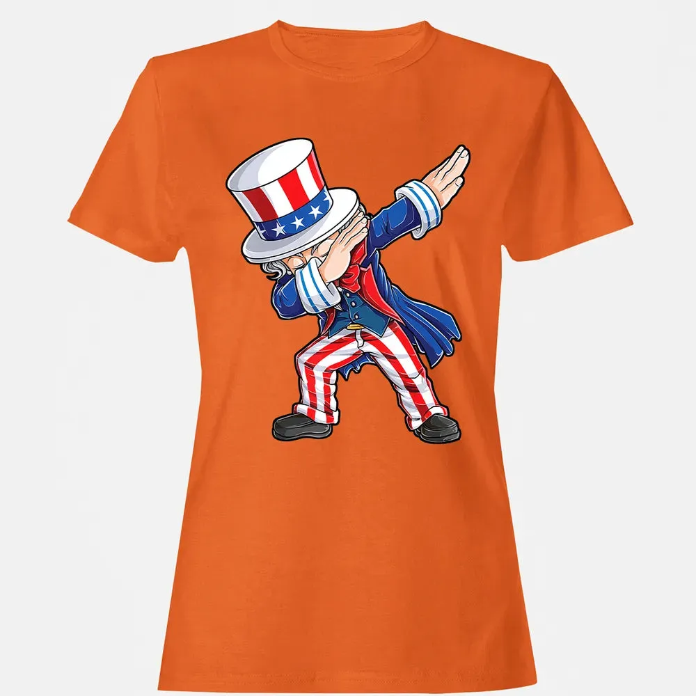 Dabbing Uncle Sam  4th of July Kids Boys Men Gifts Women's T-shirt - 11