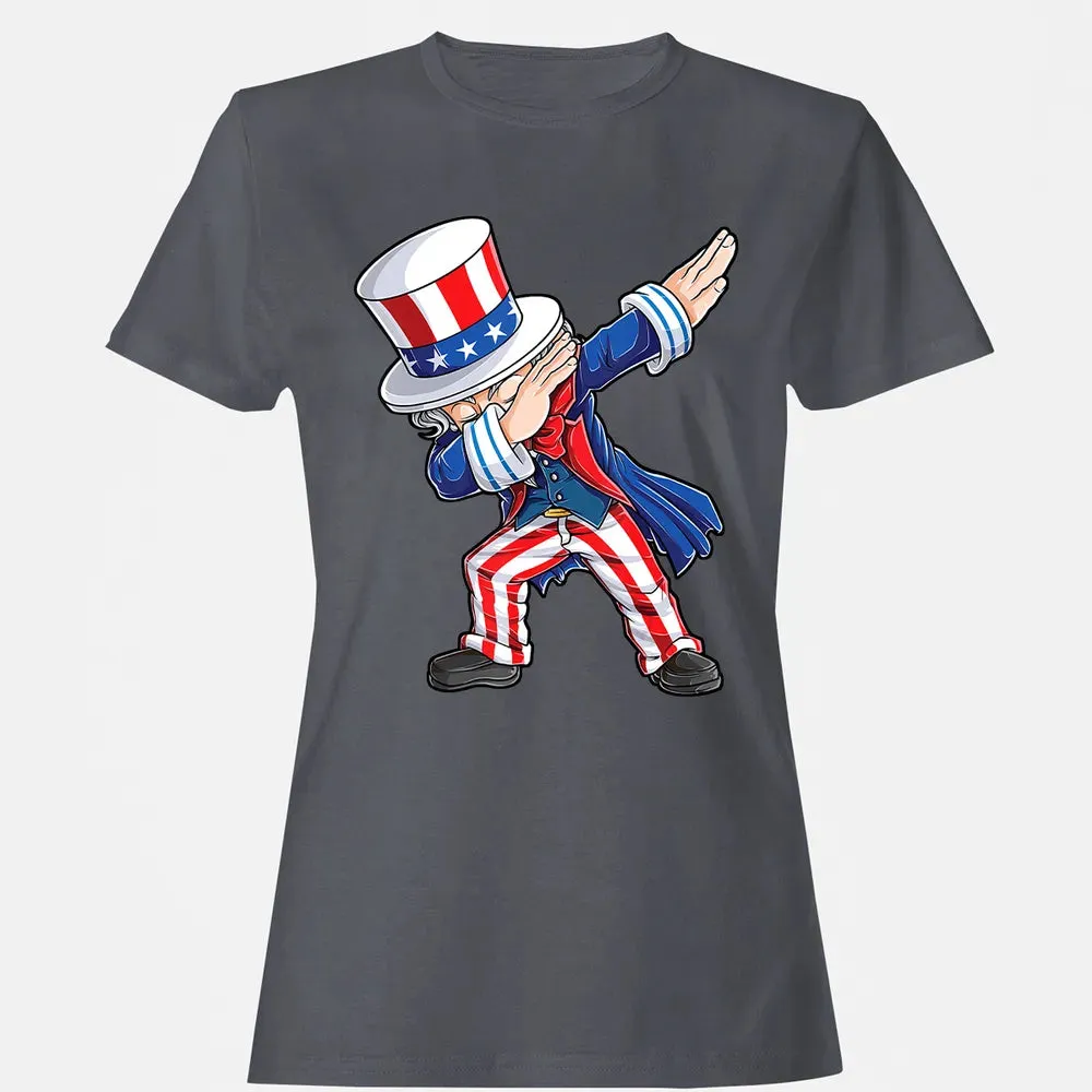 Dabbing Uncle Sam  4th of July Kids Boys Men Gifts Women's T-shirt - 5