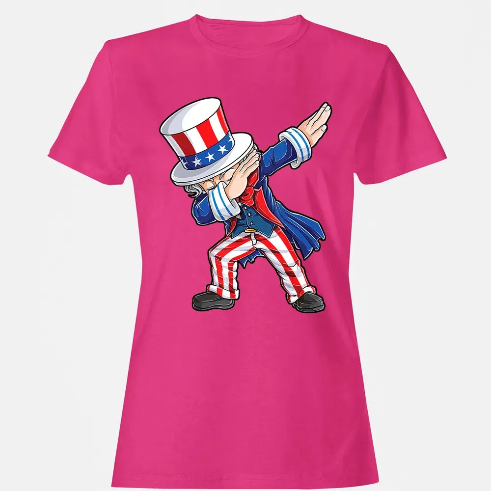 Dabbing Uncle Sam  4th of July Kids Boys Men Gifts Women's T-shirt - 6