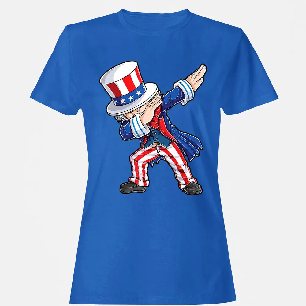 Dabbing Uncle Sam  4th of July Kids Boys Men Gifts Women's T-shirt - 14