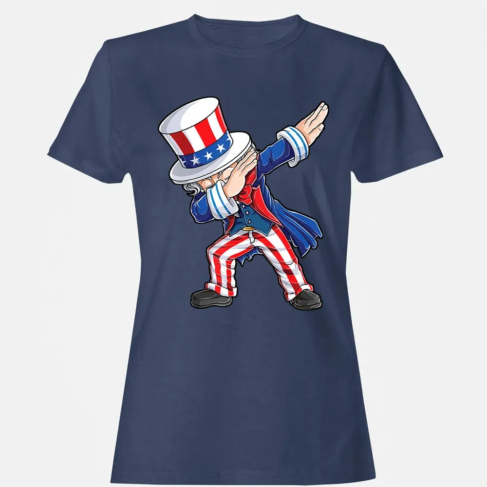Dabbing Uncle Sam  4th of July Kids Boys Men Gifts Women's T-shirt - 10