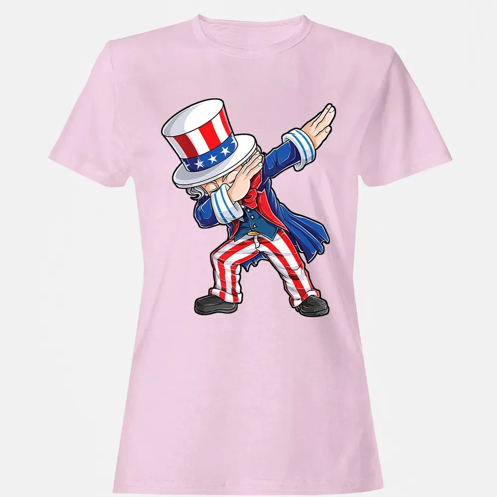 Dabbing Uncle Sam  4th of July Kids Boys Men Gifts Women's T-shirt - 9