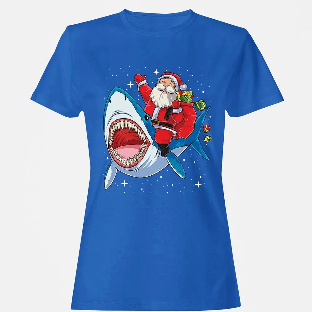 Santa ride shark Women's T-shirt - 14